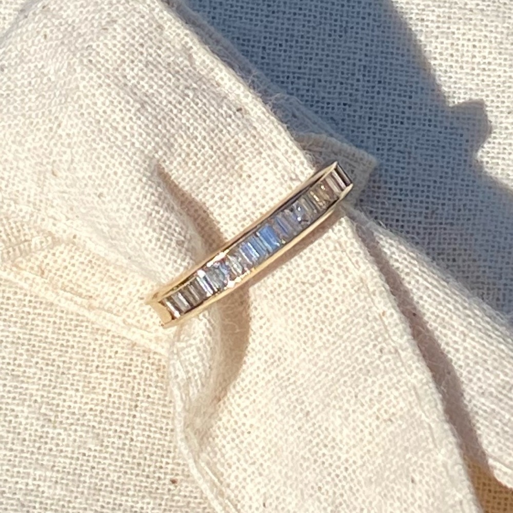 GORGEOUS Estate Ring Wedding Band Diamond Gold 14K Vintage